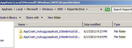 windows error report